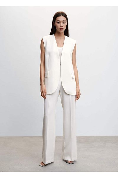 MANGO Woman Γιλέκο oversize με πτερύγιο