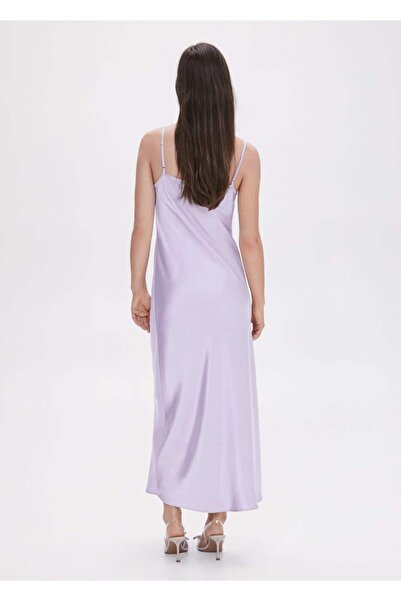 MANGO Woman Saten Elbise