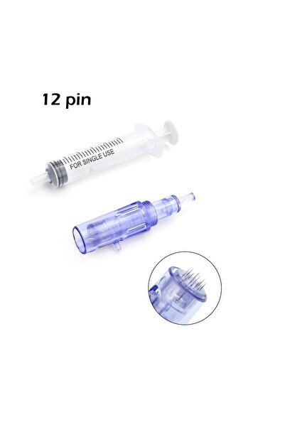 TheBeautyStore Mini Electric Plamax Mezoterapi Dermapen Iğnesi 12 Pin (1 ADET) Iğne Şırınga