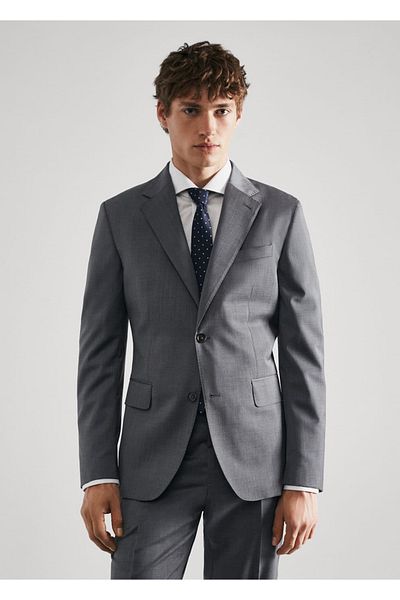 MANGO Man Forty Woolen Slim Fit Suit Blazer Jacket