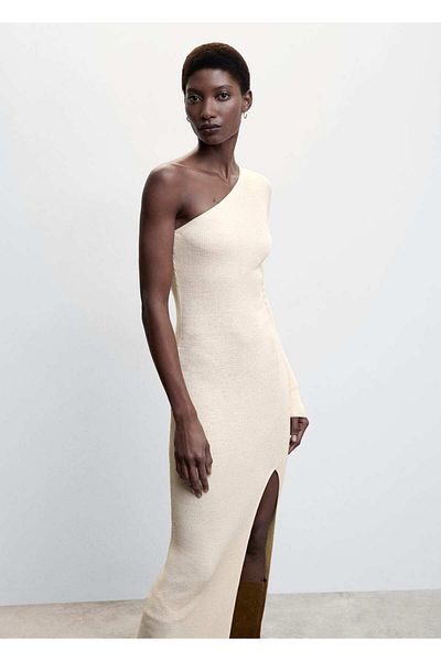 MANGO Woman Knitwear Asymmetrical Dress