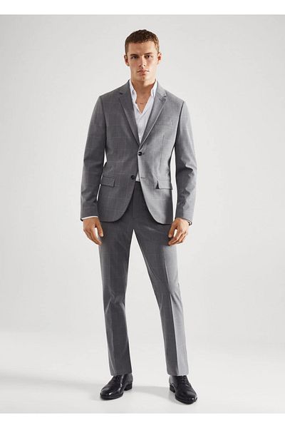 MANGO Man Látkové kalhoty Super Slim Fit