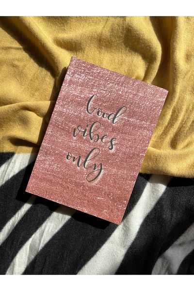 LaTua Design Latua Glitter Series Good Vibes Unlined A5 Notebook