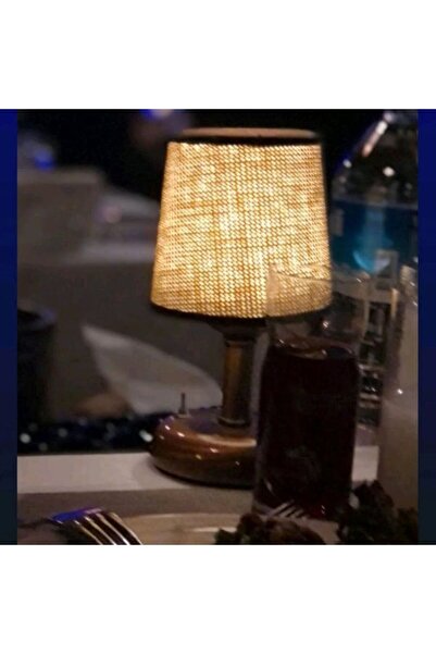 RİOLİGHT BAKIR ESKİTME RETRO,RUSTİK,VİNTAGE LEDLİ PİLLİ ABAJUR GECE LAMBASI