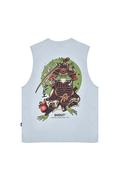 Shout Μπλουζάκι με μανίκια Samurai Frog Unisex Limited Edition Oversize