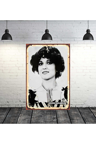 Black and White 20x30 Cm Retro Wooden Table with Rose and Crawler Design