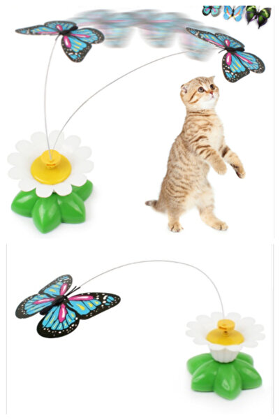 Buffer Hareketli Dönen Kelebek - Kedi Oyuncağı ( Pille Çalışır)