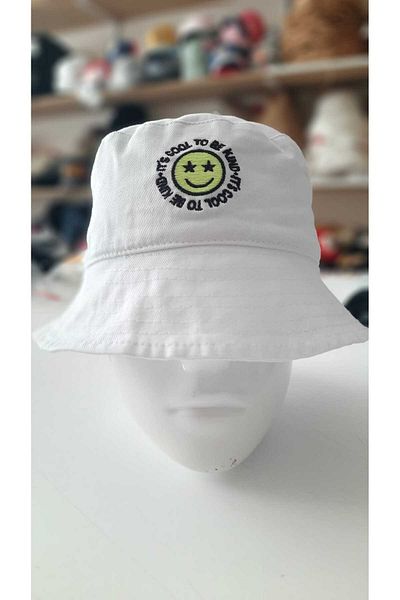Betülce BETÜLCE We Are Laughing Embroidered Fisherman Bucket Hat