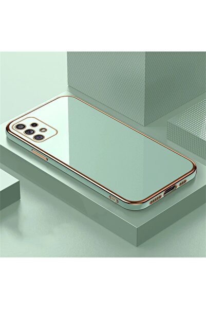 Rivor Samsung Galaxy A23 Uyumlu Kılıf Parlak Kenarlı Altın Işlemeli Kamera Ko...
