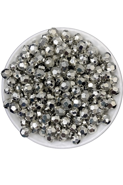 Hedef Bijuteri 10mm Petek Model Gümüş-Nikel Renk CCB Metalize Plastik Boncuk,...