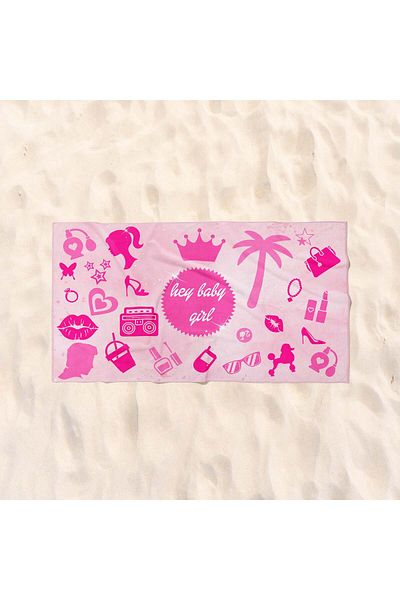 The Lucid Lab Hey Baby Girl Πετσέτα Παραλίας - Microfiber