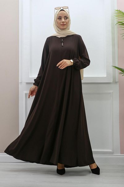 ASİLNUR Mevlana Abaya Bitter Brown