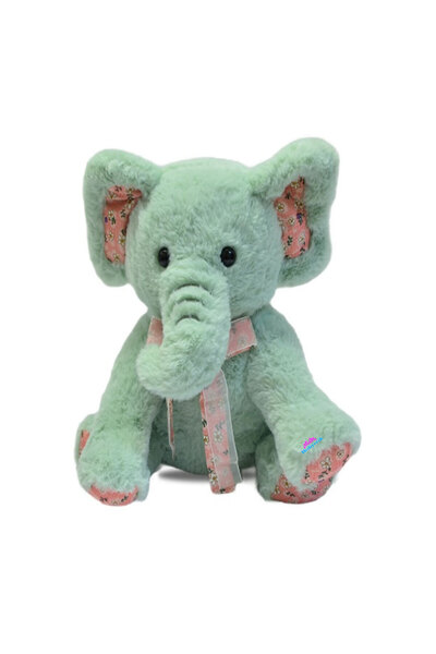 hediyecik Sevimli Çiçek Desenli Peluş Fil 35 Cm