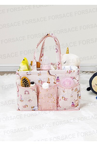 FORSACE مجموعة العناية بالطفل متعددة الأقسام باللون الوردي