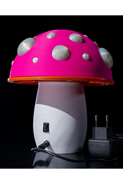 TuransoyCraft Mario Mantarı Işıklı Masa Lambaderi 20 Cm (BÜYÜK BOY)