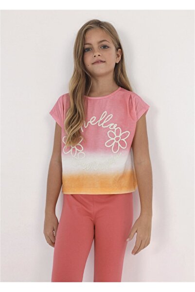 MAYORAL Розова цветна тениска за момиче 6055