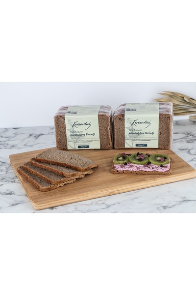 Kersendüz Glutensiz %100 Ekşi Mayalı Çiğ Karabuğday Ekmeği 2'li Seçim 2x500gr