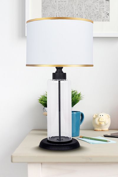 MINIMAL ETICARET VE BILGI TEKNOLOJILERI Foton Black Gold Contrast Glass Lampshade