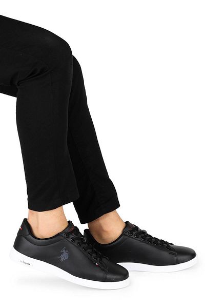 U.S. Polo Assn. ΒΑΣΗ. POLO ASSN. FRANCO SNEAKER ΜΑΥΡΟ-ΛΕΥΚΟ