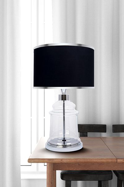 MINIMAL ETICARET VE BILGI TEKNOLOJILERI Royce Silver Glass Lampshade