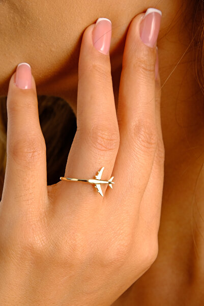 LİLAK KUYUMCULUK 14 Ayar Altın Uçak Yüzük