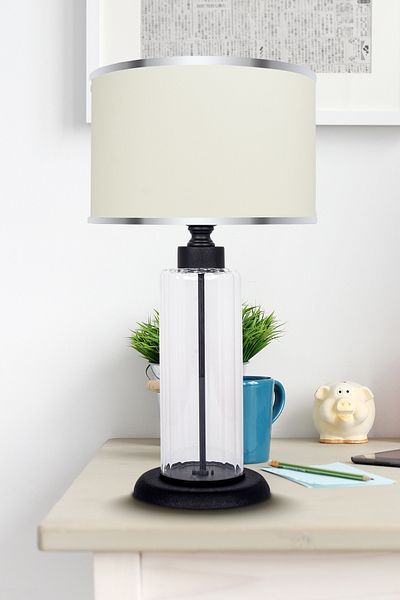 MINIMAL ETICARET VE BILGI TEKNOLOJILERI Foton Black Silver Contrast Glass Lampshade