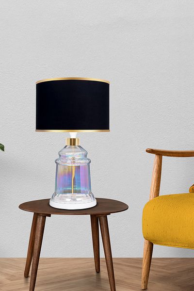 MINIMAL ETICARET VE BILGI TEKNOLOJILERI Royce White Glossy Shine Glass Lampshade