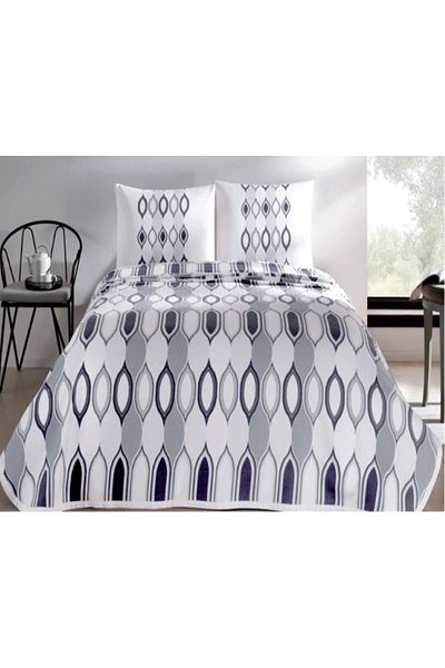 Taç Printed Pique Set Single Falcon Gray Elastic 160 Cm X 230 Cm
