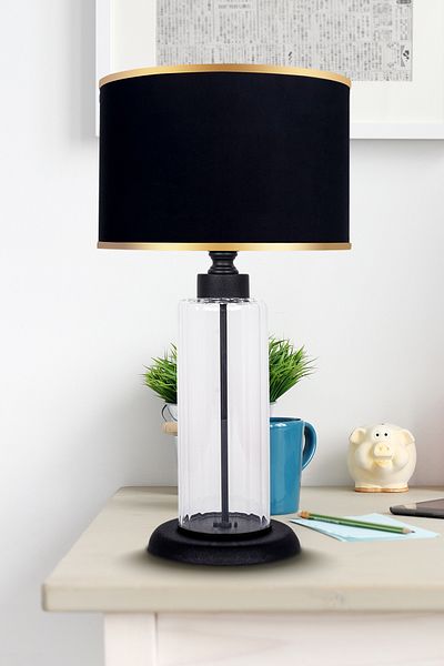 MINIMAL ETICARET VE BILGI TEKNOLOJILERI Foton Black Gold Contrast Glass Lampshade