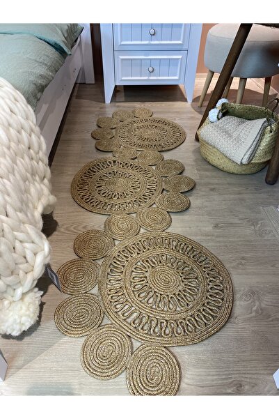 MaVaux Snake Hasır Jüt Bej Yolluk Halı Kilim