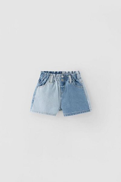 LADİN New Season Girl's Elastic Waist Jean Shorts