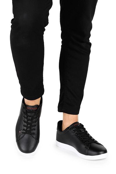 U.S. Polo Assn. ΒΑΣΗ. POLO ASSN. FRANCO SNEAKER ΜΑΥΡΟ-ΛΕΥΚΟ