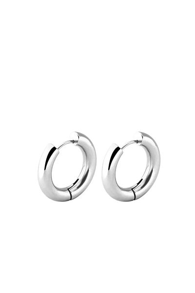Fynbos Stainless Steel Hoop Silver Earrings