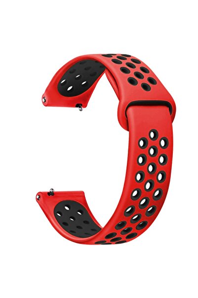 Microsonic Huawei Watch GT 2e Rainbow Gently Band Kordon Kırmızı Siyah