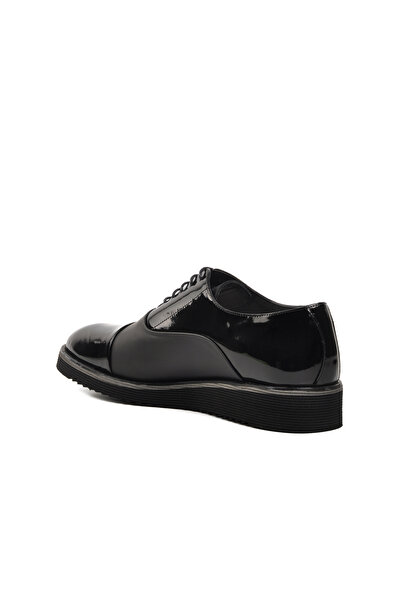 Fosco Black Patent Leather 6590 - Genuine Leather Men's Casual Shoes