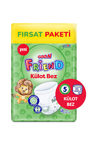Goo.n Friend 5 Numara Külot Bebek Bezi Ultra Fırsat Paketi - Cilt Dostu - 144...