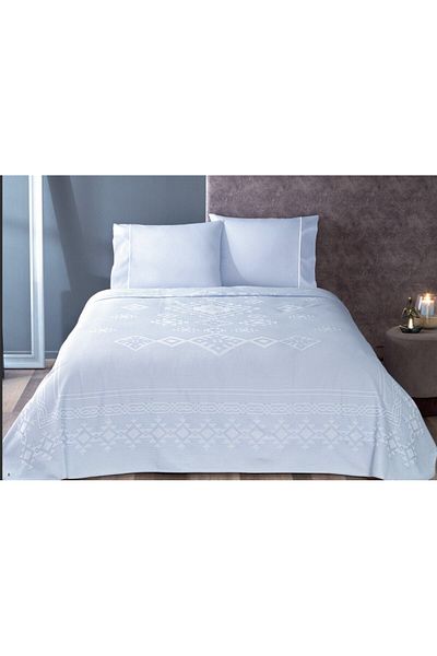 Taç Set Pique Jacquard cu Elastic Dublu Liana 230 Cm X 250 Cm