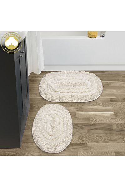 Alanur Home Trio Curl & Cotton 2-Piece Mop Cream