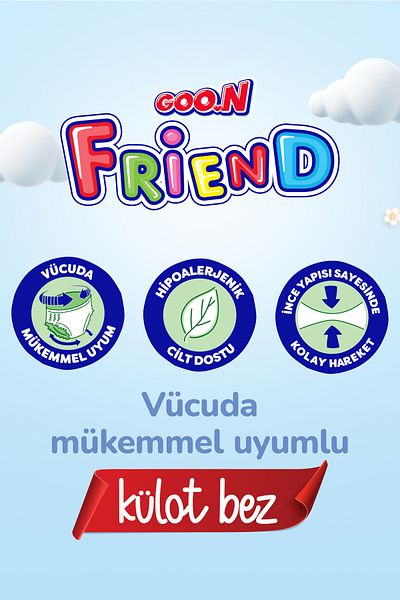 Goo.n Friend Size 4 Panty Diaper Ultra Opportunity Package - Skin Friendly - 180 Pieces