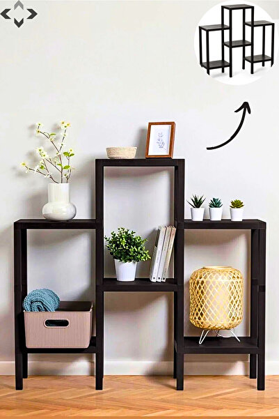 LİGROUND 6 Raflı Çok Amaçlı Modüler Raf - Dekoratif Düzenleyici Altılı Raf Ün...