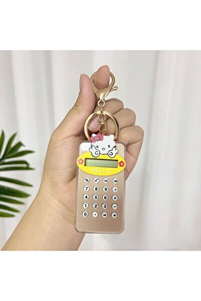 caddeoutlet Merhaba Kitty anahtarlık kişiselleştirilmiş Hesap Makinasi SARI