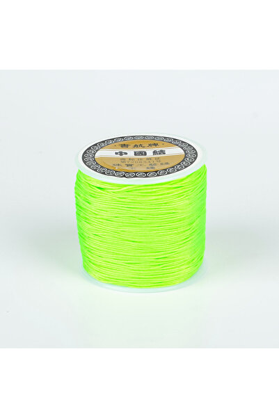 yfhobi 10 Metre - 0.80 mm, BİLEKLİK İPİ, FOSFOR YEŞİL RENKLİ, PARAŞÜT İPİ, KO...