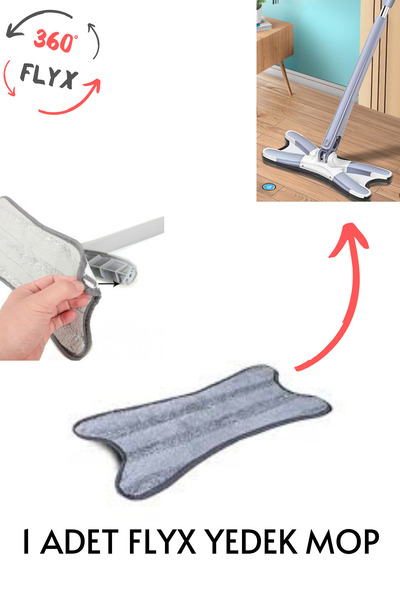 LİGROUND 1 ADET FLYX YEDEK MOP KELEBEK MOP YEDEĞİ |%100 TEMİZLİK|