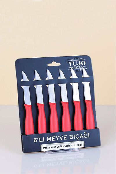 Tujo Knives 6-Piece Stainless Steel Fruit and Vegetable Chopping Knife Set