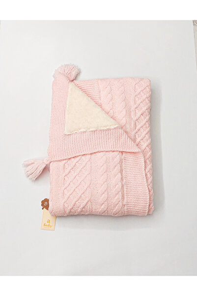 a baby بطانية أطفال مبطنة صوف خروف منقوشة محبوكة