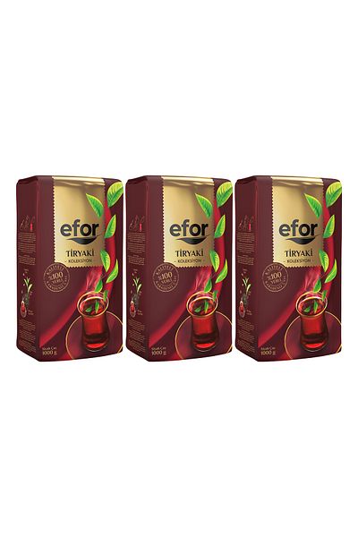 Efor 1 Kg X 3 Pieces of Tiryaki Tea