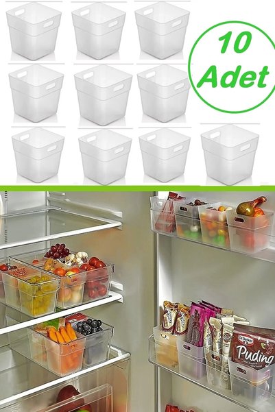SAVORYHOME 10 Adet Buzdolabı Kapak Içi Düzenleyici Organizer | Buzdolabı Içi ...