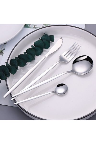 Demir Çeyiz DEMİR ÇEYIZ Dmr Life Elite 36 Pieces SILVER Spoon Fork Set