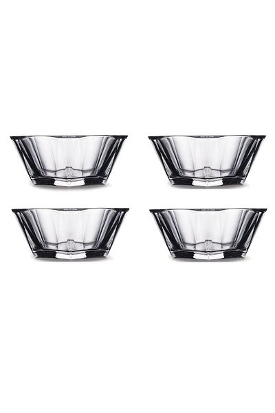 AYBABA STORE Nude Reflection Series Crystal Glass Bowl Snack Presentation Holder 4 Pieces 15.5 CM
