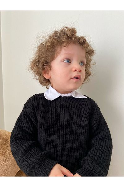 gogo bici Knitwear Sweater Flexible Unisex Baby Kids Thessaloniki Crew Neck 1-5 Years